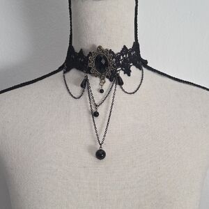 Black Lace Choker Necklace
